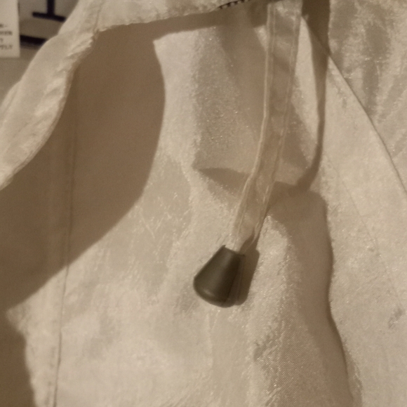 Innovations by IZZI Women's M Vtg 80-90s White Rain Coat Jacket Adjustable Waist - Picture 7 of 8